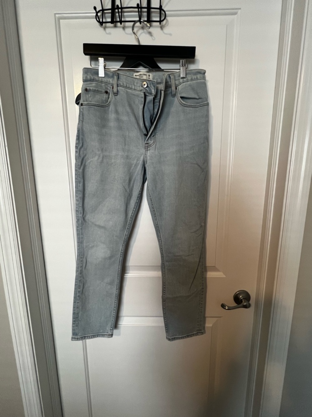 Abercrombie & Fitch Women's Skinny Jeans in Light Gray